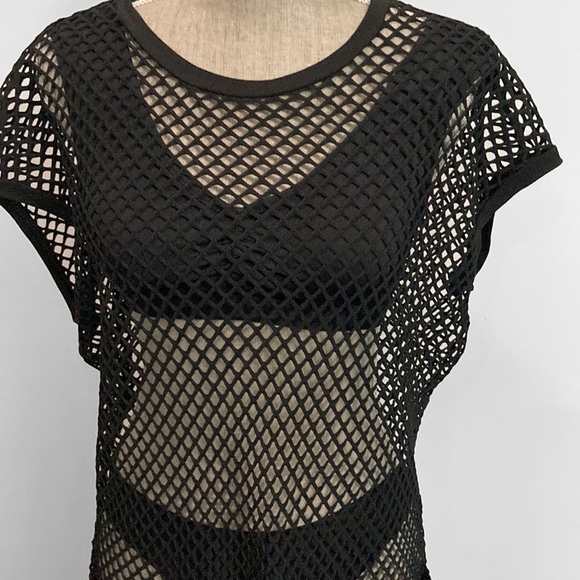 Joeffer Caoc Black Fishnet Coverup Dress - Picture 4 of 13